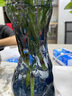 玻璃花瓶輕奢創(chuàng  )意插花瓶ins風(fēng)歪脖花瓶客廳餐廳家居擺件 15歪脖花瓶1個(gè) 煙灰色 曬單實(shí)拍圖