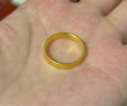 周大生黃金戒指古法素圈固口戒女款婚戒情侶對戒送女友三金結婚生日禮物 約1.8g（圈口16） 曬單實(shí)拍圖