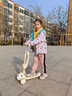 兒童滑板車(chē)三合一可坐可滑1-3-6-12歲小孩男女寶寶滑行車(chē)溜溜車(chē) 恐龍米色悍馬輪推把護欄座椅音樂(lè ) 曬單實(shí)拍圖