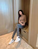 慕麥昆小白鞋女松糕厚底女鞋2025新款超火全白真皮韓版百搭運動(dòng)鞋 黑絨尾（增高6公分） 單層 37 曬單實(shí)拍圖