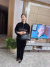 羅蒙（ROMON）媽媽裝中老年女裝新中式春秋季套裝洋氣外套2025新款金絲絨兩件套 黑色套裝 5XL  （建議145-165斤） 曬單實(shí)拍圖