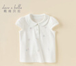 戴維貝拉（DAVE＆BELLA）兒童短袖t恤夏裝新款女童POLO衫透氣小童薄款上衣寶寶衣服 白色【現貨】 110 cm（建議身高100-110cm） 曬單實(shí)拍圖