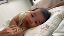 貝因美嬰兒安撫奶嘴新生兒0-3-6-12個(gè)月寶寶防脹氣一體硅膠帶收納2只裝 曬單實(shí)拍圖