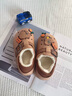卡皮巴拉博肯棉拖男童冬季居家保暖包跟外穿可愛(ài)卡通毛絨棉鞋兒童 淺棕（包跟） 30 內長(cháng)18cm（按內長(cháng)選） 曬單實(shí)拍圖