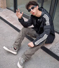 adidas經(jīng)典三條紋運動(dòng)連帽夾克外套男女秋季阿迪達斯三葉草 黑色   XL 曬單實(shí)拍圖