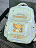 林蒙黃油小熊小學(xué)生大容量書(shū)包2025新款三到六年級初中生減負護脊男女 奶黃色B款 贈送32件套 曬單實(shí)拍圖