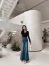 美麗衣櫥（BEAUTIFUL WARDROBE）美式復古大褲腳牛仔褲女款2025秋季寬松垂感拖地闊腿褲子女 曬單實(shí)拍圖