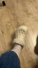 CORCS CROCS洞洞鞋貝雅暖棉clog女鞋情侶鞋冬季保暖鞋加絨鞋男包頭鞋 骨白 40 曬單實(shí)拍圖