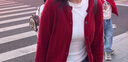 優(yōu)衣庫女裝紐花圓領(lǐng)針織開衫/毛衣外套空調(diào)衫通勤秋冬新款481477 16 紅色 M /160/84A 曬單實(shí)拍圖