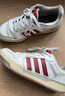 adidas ENTRAP美式校園風(fēng)運動少年感復(fù)古籃球風(fēng)板鞋男女阿迪達(dá)斯 白色/紅色   36 曬單實拍圖