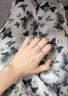 芯奢999純銀素圈戒指女士百搭足銀開(kāi)口戒小眾輕奢指環(huán)食指戒生日禮物 繁星戒指 曬單實(shí)拍圖
