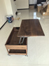 良年黑胡桃木升降茶幾餐桌兩用實(shí)木多功能移動(dòng)茶桌家用客廳小戶(hù)型 黑胡桃木 曬單實(shí)拍圖