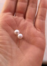 周六福（ZLF）  18K金淡水珍珠耳釘女玫瑰金燈泡赫本風(fēng)耳飾生日禮物 6.5-7mm - 經(jīng)典款 曬單實(shí)拍圖