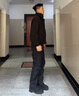 牧唯美式GTAL硬漢三防夾克男士秋短款廓形痞帥工裝外套戶(hù)外運動(dòng)上衣服 黑色 XL [建議130-150斤] 曬單實(shí)拍圖