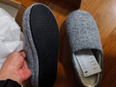 內泊（NEIBO）【超舒服】乳膠棉拖鞋男冬季女室內家居大碼防滑防臭保暖羊毛灰44 曬單實(shí)拍圖