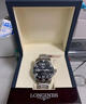 浪琴（LONGINES）手表男 康卡斯系列自動(dòng)機械男表300米防水日歷男士手表 送禮男友 43MM鋼帶陶瓷黑盤(pán)L3.782.4.56.6 曬單實(shí)拍圖