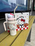 Hello Kitty大容量保溫杯女生款新年禮物高顏值316不銹鋼學(xué)生桌面吸管水杯子 hellokitty700ml（H禮盒裝） 曬單實(shí)拍圖