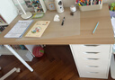 宜家（IKEA）LAGKAPTEN拉格開(kāi)普書(shū)桌辦公桌帶抽屜家用學(xué)生臥室小書(shū)桌 1抽屜柜 仿橡木/白120x60x73cm 曬單實(shí)拍圖