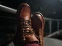 RED WING紅翼875 工裝靴6寸馬丁靴E楦油鞣皮牛皮手工方頭男大黃靴新年紅品 褐色 8.5 (美碼E頭) 曬單實(shí)拍圖