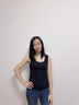 班仕利2025女德絨帶胸墊帶杯背心加絨羊毛蠶絲雙面絨無(wú)痕打底保暖 蠶絲羊毛黑 L 曬單實(shí)拍圖