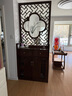 群儒承瑜新中式實(shí)木屏風(fēng)隔斷客廳雙面刺繡定制現代簡(jiǎn)約遮擋入戶(hù)玄關(guān)柜鞋柜 非洲烏金木：160cm*240cm 曬單實(shí)拍圖