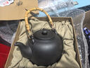 言愷臺灣火山石陶壺煮茶壺養生提梁壺煮茶器半手工泡茶壺電陶爐燒水壺 墨方壺 1450ml 曬單實(shí)拍圖