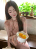 EIA一堯【智媛oni】波點(diǎn)連衣裙夏韓系高智感氣質(zhì)溫柔顯瘦綁帶長(cháng)裙 高個(gè)子連衣裙 中高彈 L 110斤-120斤 曬單實(shí)拍圖