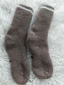 北極絨5雙裝羊毛襪子女秋冬季加絨加厚保暖雪地羊絨中長(cháng)筒地板毛圈棉襪 曬單實(shí)拍圖