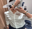 UR2025秋季新款女裝休閑棉質(zhì)修身刺繡短款開(kāi)襟襯衫UYY250102 本白 L 曬單實(shí)拍圖