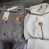 頂瓜瓜兒童空氣棉家居服套裝彩棉三層夾棉中厚男童女童睡衣 6B10 170 曬單實(shí)拍圖