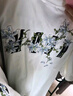 迪伽達藤蔓花卉刺繡t恤男士新款夏季潮流字母貼布美式高街復古情侶半袖 RHGYL-CX8013白色（刺繡） 2XL 曬單實(shí)拍圖