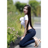軒詩(shī)道休閑蜜桃臀牛仔褲女款性感辣妹美臀翹臀豐臀四面彈力緊身提臀褲子 深藍色（中腰蜜桃臀褲） 常規 M （90-100斤） 曬單實(shí)拍圖
