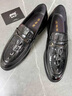 老爺車(chē)（WECKER）男士高端皮鞋鱷魚(yú)紋皮鞋男透氣真皮軟底鞋子男商務(wù)正裝男鞋樂(lè )福鞋 LYCL219171黑色 40 曬單實(shí)拍圖