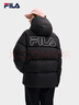 FILA斐護科技|斐樂(lè )情侶連帽羽絨服女裝2025冬連帽多彩防風(fēng)保暖外套女 正黑色-BK L 175/96A/L 曬單實(shí)拍圖