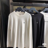 Calvin KleinJeans25秋季新款男士休閑通勤ck刺繡純棉寬松打底長(cháng)袖T恤上衣 YAF-月光白 M 曬單實(shí)拍圖