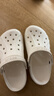 卡駱馳（CROCS）貝雅兒童洞洞鞋男女童戶(hù)外包頭沙灘鞋拖鞋/207013/207012 白色-100 35 (215mm) 曬單實(shí)拍圖