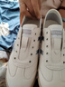 達芙妮平底低跟休閑鞋女低幫輕便軟底德訓鞋舒適板鞋女鞋子 米銀色 37  曬單實(shí)拍圖