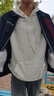 啄木鳥(niǎo)重磅美式連帽衛衣男秋冬裝寬松長(cháng)袖衣服男女情侶中山衛衣上衣外套 ASE背后灰白色 常規 L 曬單實(shí)拍圖