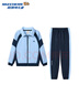 Skechers斯凱奇秋季新款童裝兒童時(shí)尚撞色休閑運動(dòng)外套長(cháng)褲套裝L325K003 晴空藍/016M 150 曬單實(shí)拍圖