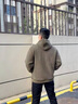 潮與共美式重磅復古羊羔毛外套男冬季連帽套頭羊羔絨棉服男加絨加厚棉襖 綠色 L 適合120-140斤 曬單實(shí)拍圖
