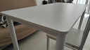 依戀達書(shū)桌學(xué)生家用書(shū)房?jì)和瘜?xiě)字桌簡(jiǎn)約電腦桌學(xué)習梳妝臺一體臥室桌子 云霧白+白色烤漆 120*60cm 曬單實(shí)拍圖
