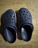 卡駱馳（CROCS）貝雅卡駱班兒童洞洞鞋沙灘鞋男女童包頭拖鞋/207018/207019 深藍色-410 35 (215mm) 曬單實(shí)拍圖