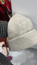 啄木鳥(niǎo)毛線(xiàn)帽子女秋冬季針織帽保暖護耳帽寬松冷帽加絨加厚含羊毛堆堆帽 曬單實(shí)拍圖
