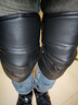 電動(dòng)車(chē)護膝騎行保暖冬季騎車(chē)摩托車(chē)護膝加厚防風(fēng)短款 黑色 34cm PU皮【短護膝】 曬單實(shí)拍圖