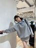 假兩件灰色衛衣女2025新款秋冬季韓系寬松慵懶風(fēng)設計感上衣服潮流 藍拼灰 M 曬單實(shí)拍圖