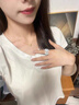 鳳翡麗18K包金碎冰愛(ài)心項鏈女鎖骨鏈通勤時(shí)尚小眾爆閃迷你 碎冰冰mini愛(ài)心項鏈 曬單實(shí)拍圖