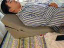 御上康胃食管防反流斜坡墊老人半躺護理三角靠墊術(shù)后臥床護理醫用斜坡枕 Y竹節灰米【加寬加大+可拆洗】 75cm*60cm*40cm 含枕芯 【護理專(zhuān)用】加大加寬 曬單實(shí)拍圖