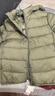 優(yōu)衣庫童裝男童女童高級輕型羽絨連帽外套帽子可拆卸471377 54 綠色 140 曬單實(shí)拍圖