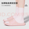 回力拖鞋女居家浴室防滑一字拖eva輕便外穿沙灘涼鞋SDJ-0392粉色36-37 曬單實(shí)拍圖