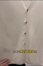 ERDOS 春夏V領(lǐng)四平短袖可機(jī)洗針織衫修身顯瘦甜美女真絲上裝 白 XL 170/92A 曬單實(shí)拍圖